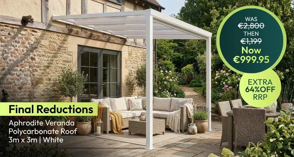 Extra 64 Percent off RRP Verandas