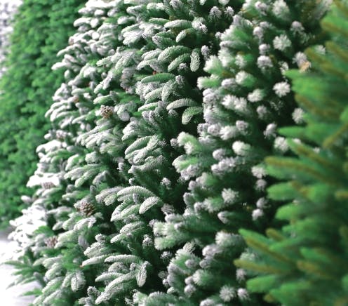 Close up of artificial foliage