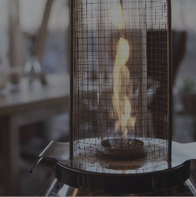 Flame Patio Heater in Cage