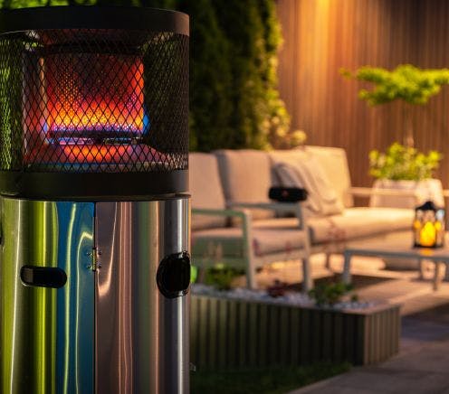 Outdoor Gas Heater in garden