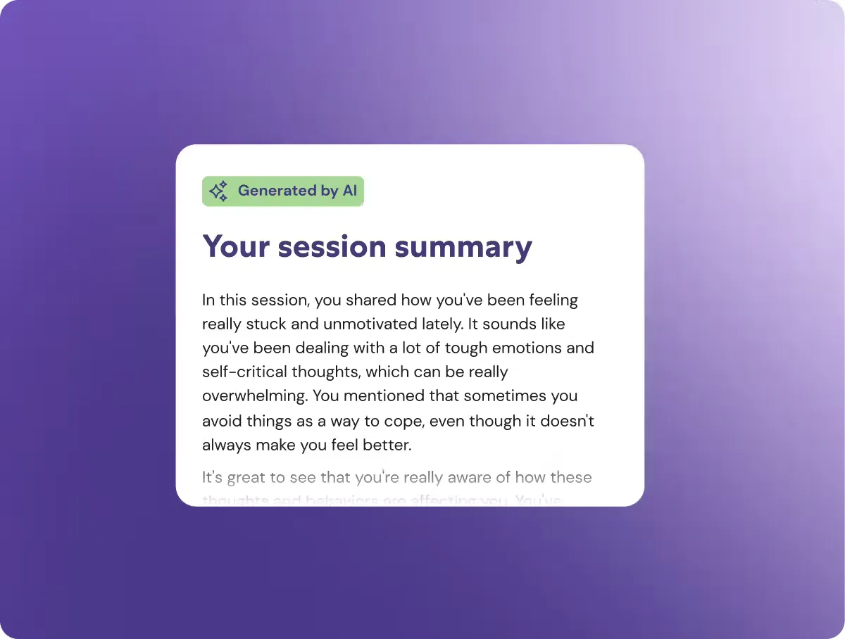 Oli Professional Coaching AI Session Summaries