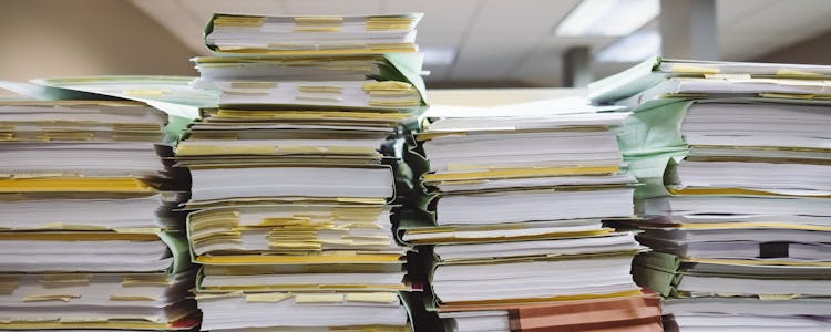 Piles of paper Piles of paper