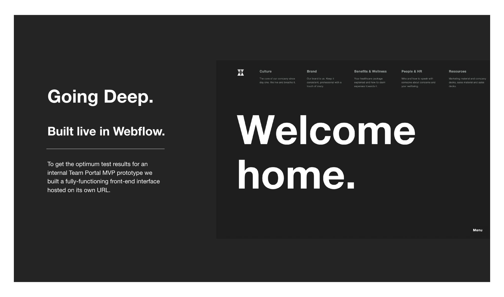 Slide from presentation about building complex prototypes
