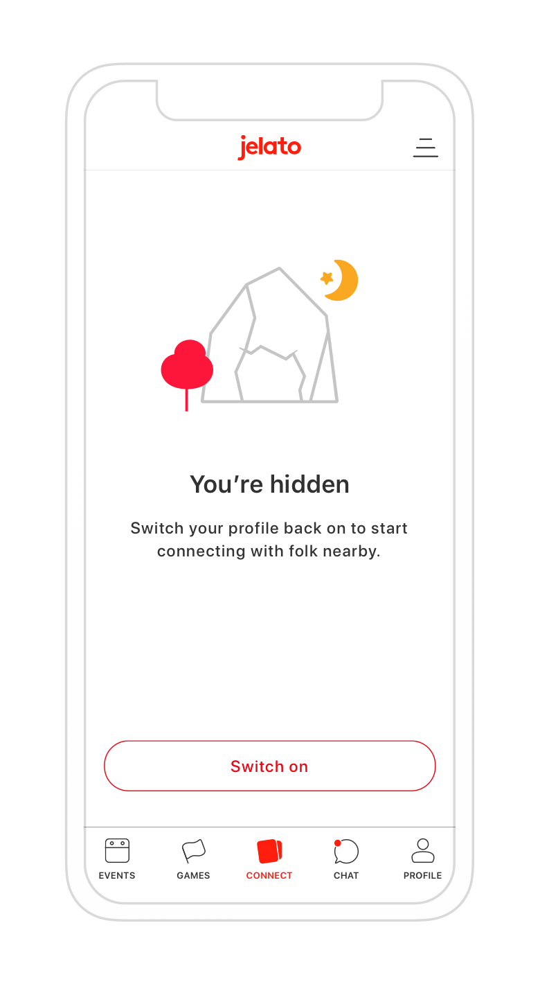 Jelato app interstitial screen 