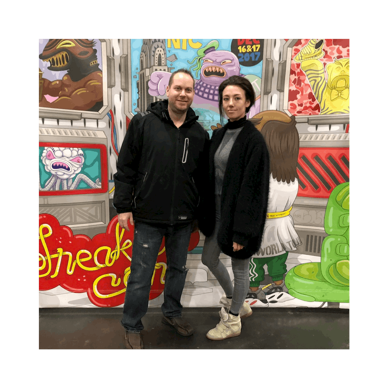 Me at Sneaker Con New York with project manager