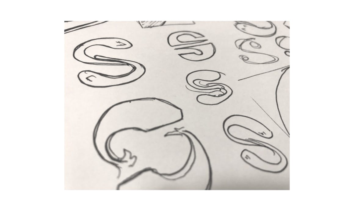 Photo of first drawings for the Sprintify logo