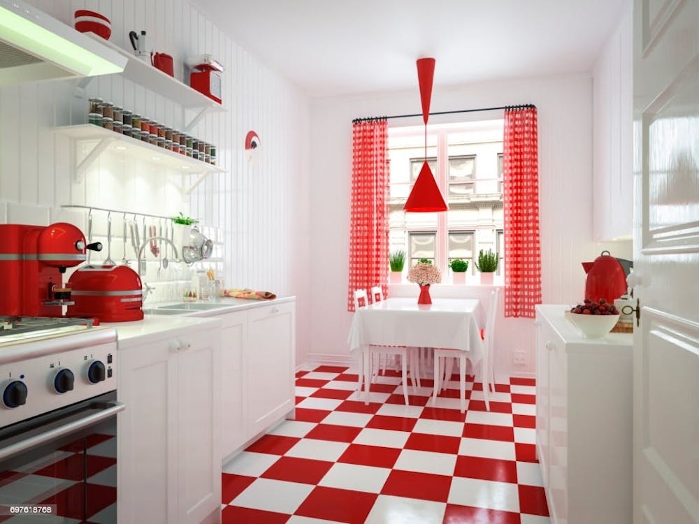 Bold Colors chequered tile