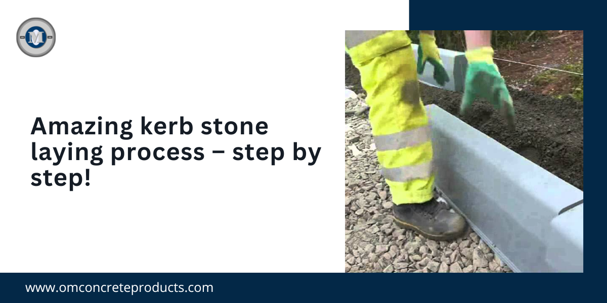 Amazing kerb stone laying process step by step!