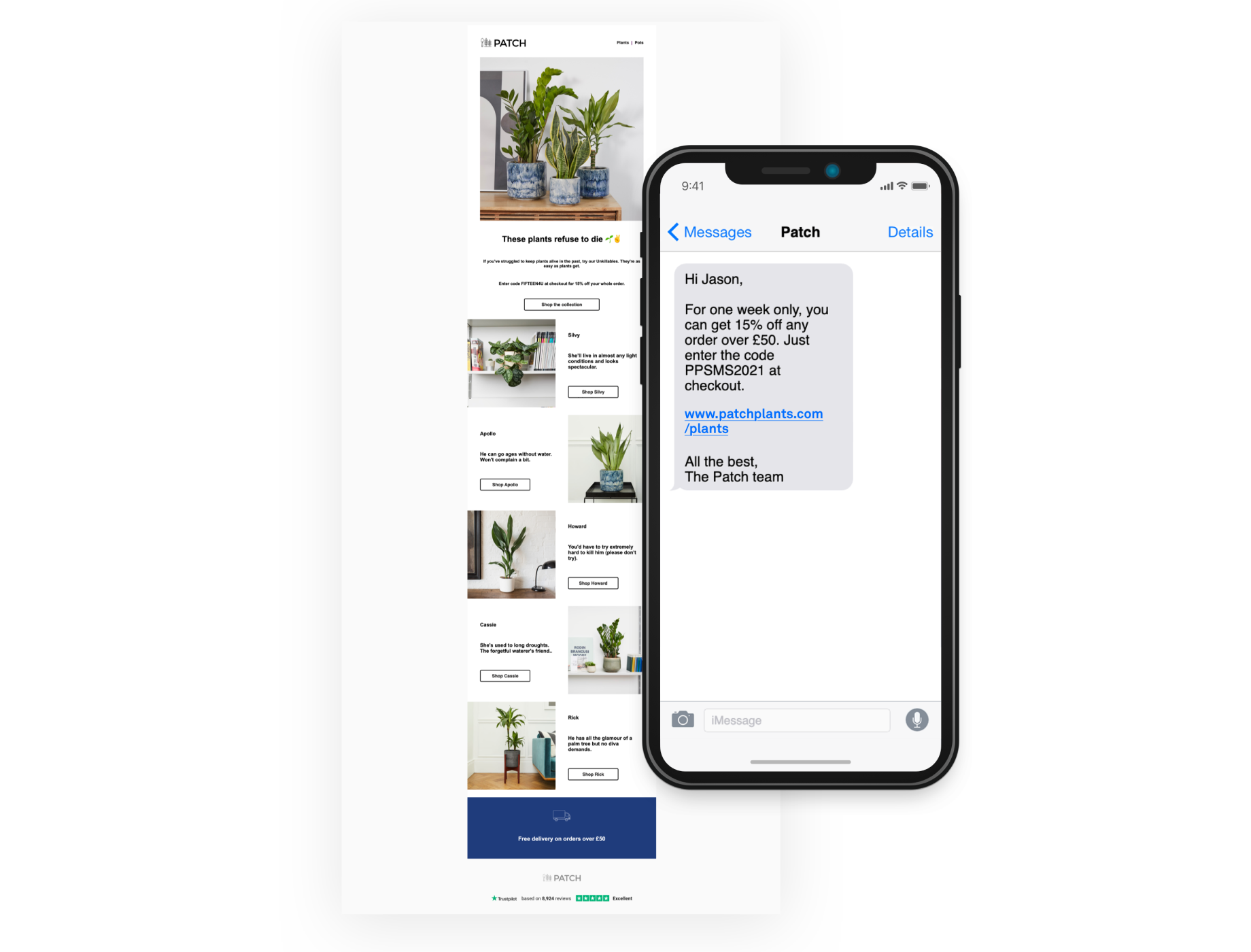 Patch marketing message