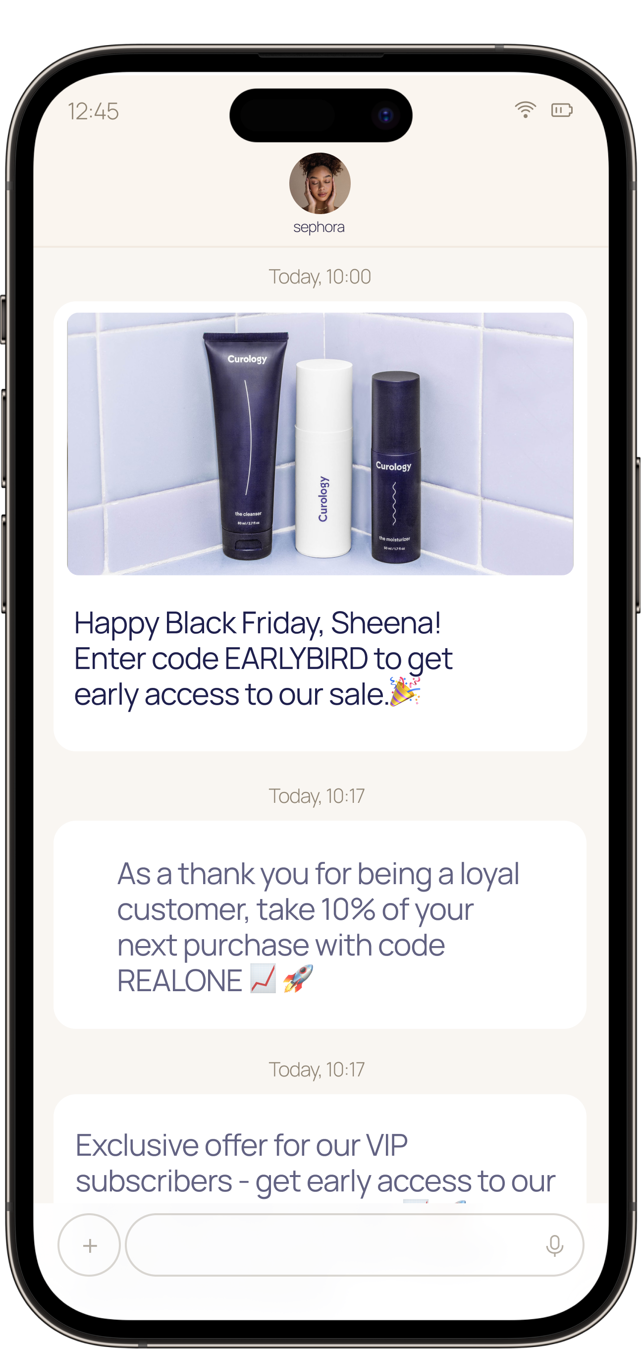 mobile layout example
