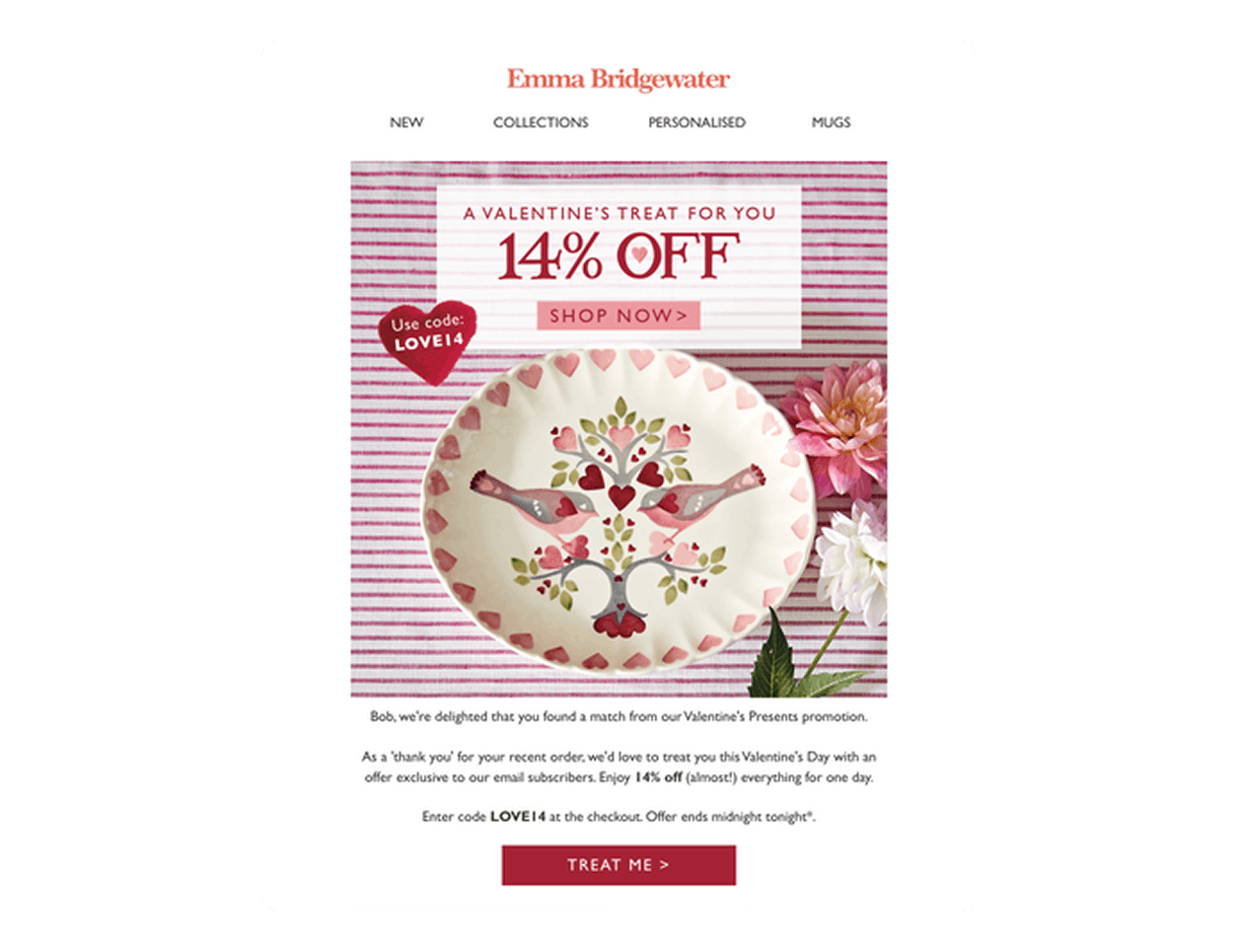 Valentine's Day marketing Emma Bridgewater