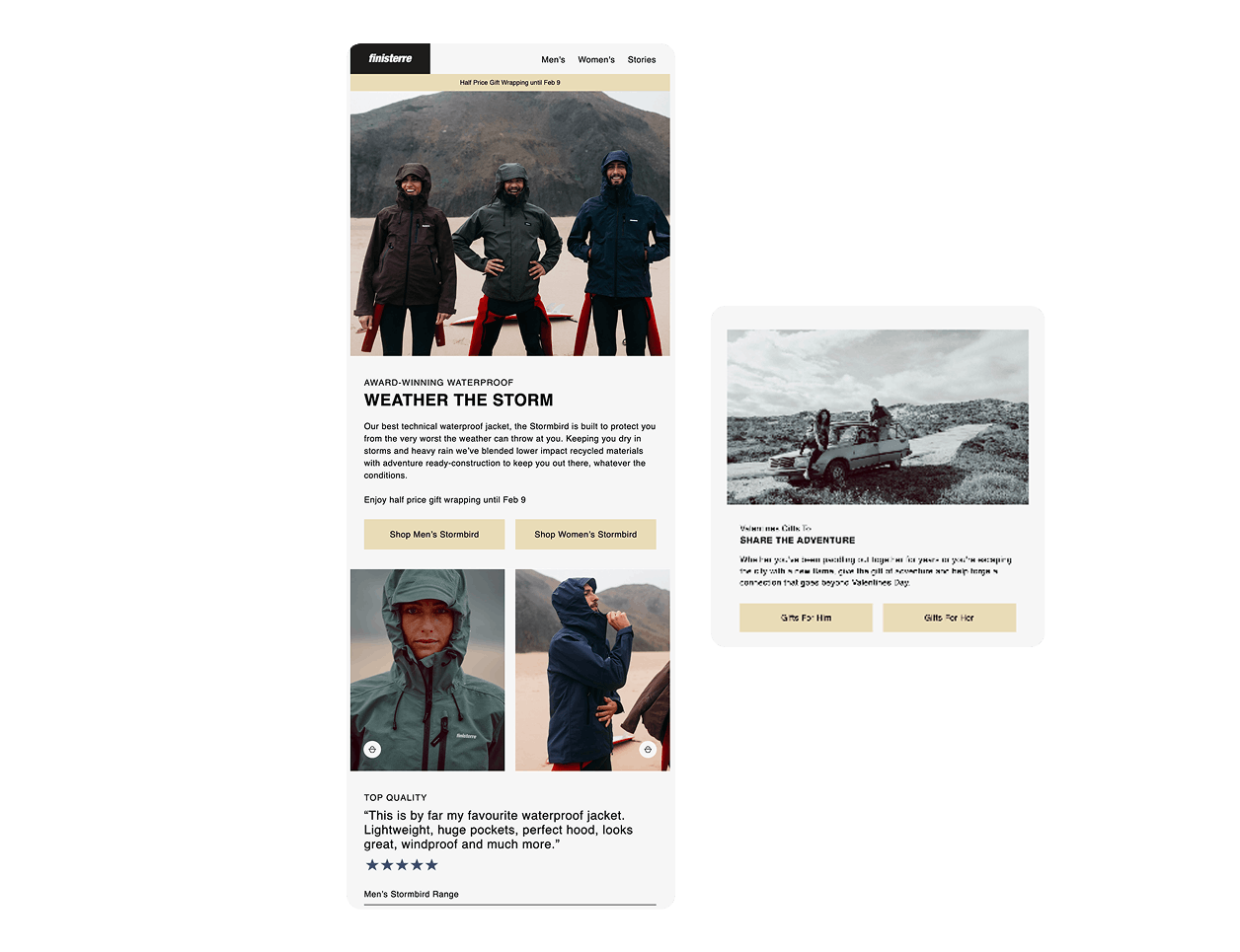 Valentine's Day marketing Finisterre