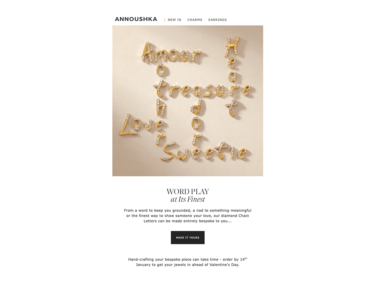 Valentine's Day marketing Annoushka