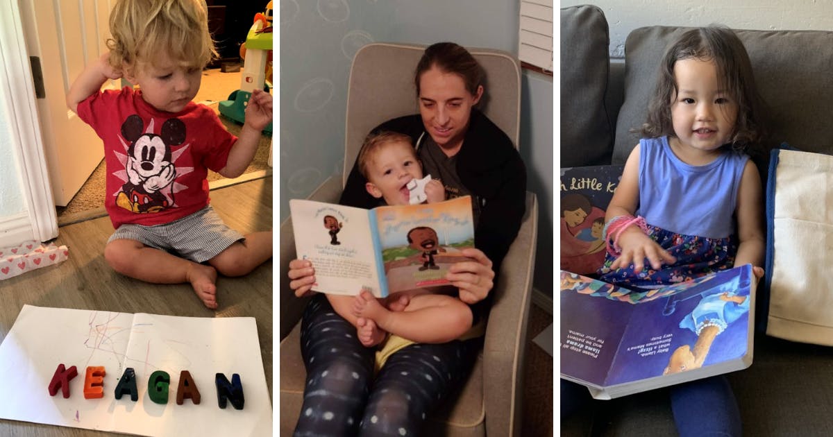 Photo composite of participants of the Words Matter/LENA program