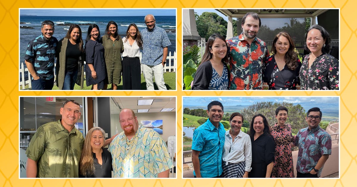 Photos of Omidyar Fellows and Hawai‘i Leadership Forum Staff at 2024 Info Sessions