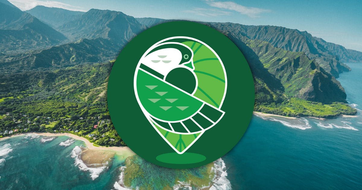 Aerial photo of the island of Kaua‘i