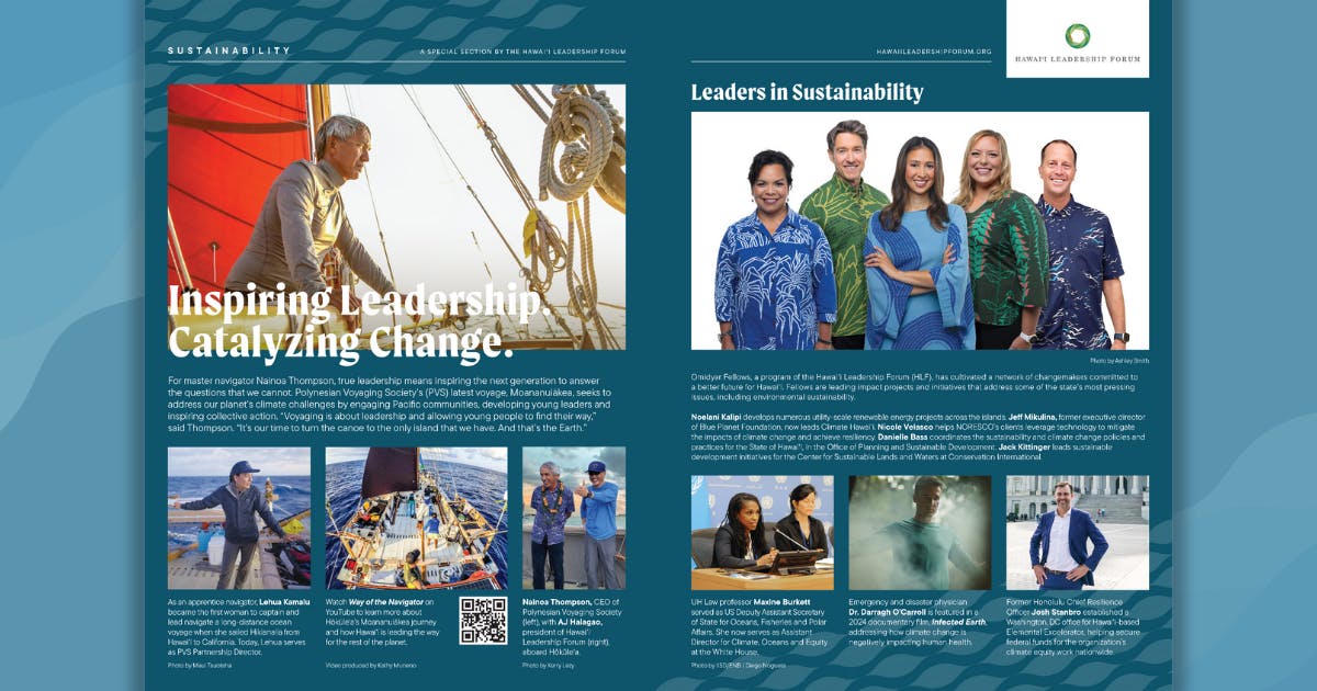 Photo of Hawai‘i Leadership Forum Feature in Hawai‘i Business Magazine - September 2024