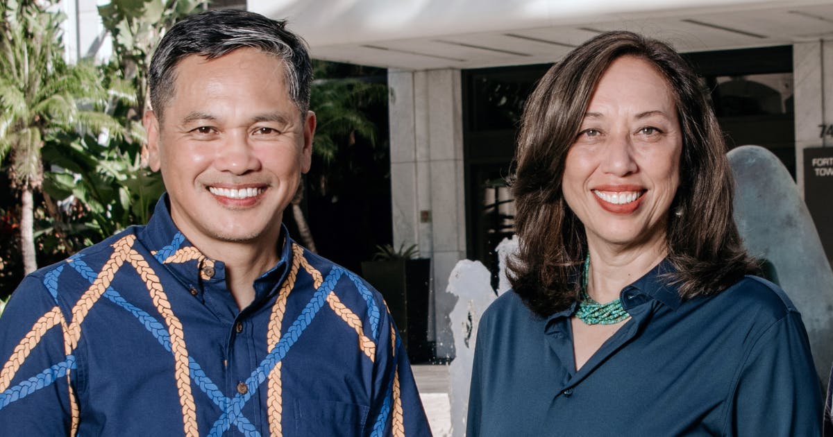 Photo of AJ Halagao and Cheryl Ka‘uhane Lupenui