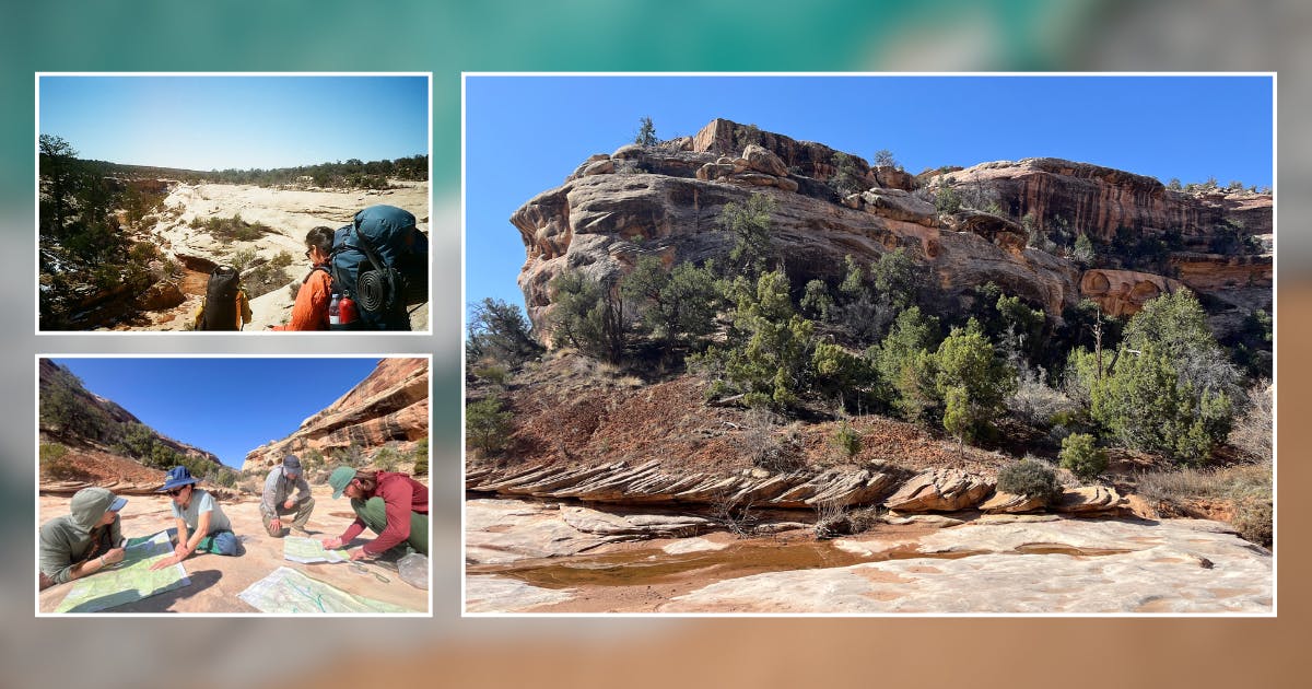 Composite of photos of canyons in Utah