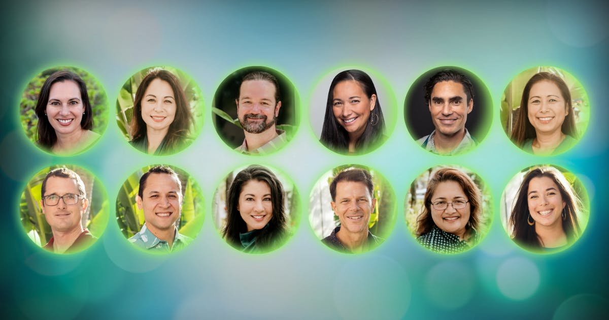 Composite photo of Amy Miller, Darcie Yukimura, David Kopper, Mālia Ka‘aihue, Landon Opunui, Sondra Leiggi Brandon, Quinn Vittum, Gabe Amey, Janice Ikeda, Stuart Coleman, Josie Howard, and Stephanie Shipton