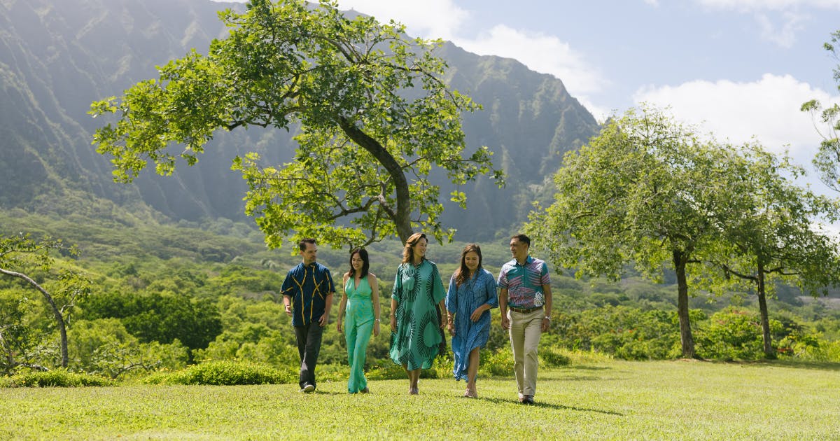 Photo of Kāwika Riley, Sheila-Anne Ebert, Emily Porter, Meli James, and Ben Ancheta