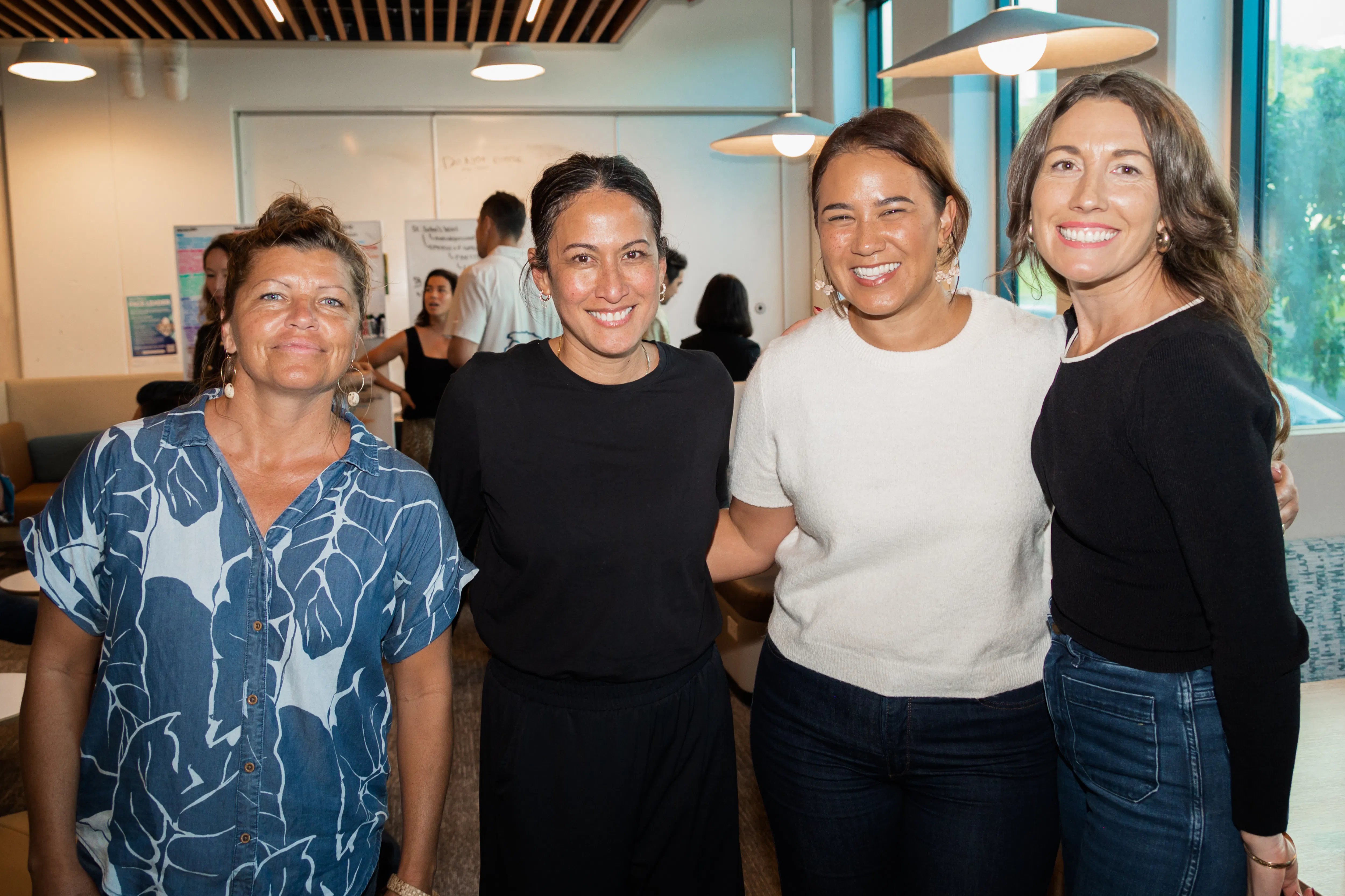 Photo of Autumn Ness, Michelle Jaime, Ku‘ulani Keohokalole, and Liza Ryan Gill
