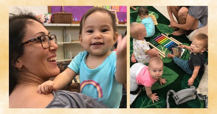 Photo of infants and toddlers in a preschool setting
