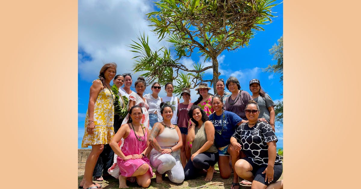 Photo of a group of women involved with the nonprofit Kūkolu and its programs.