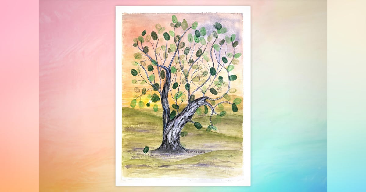 Photo of the Omidyar Fellows tree painting