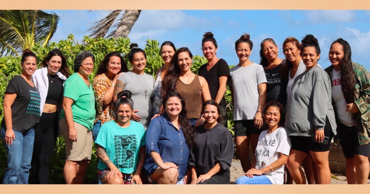 Photo of a group of women involved with the nonprofit Kūkolu and its programs.