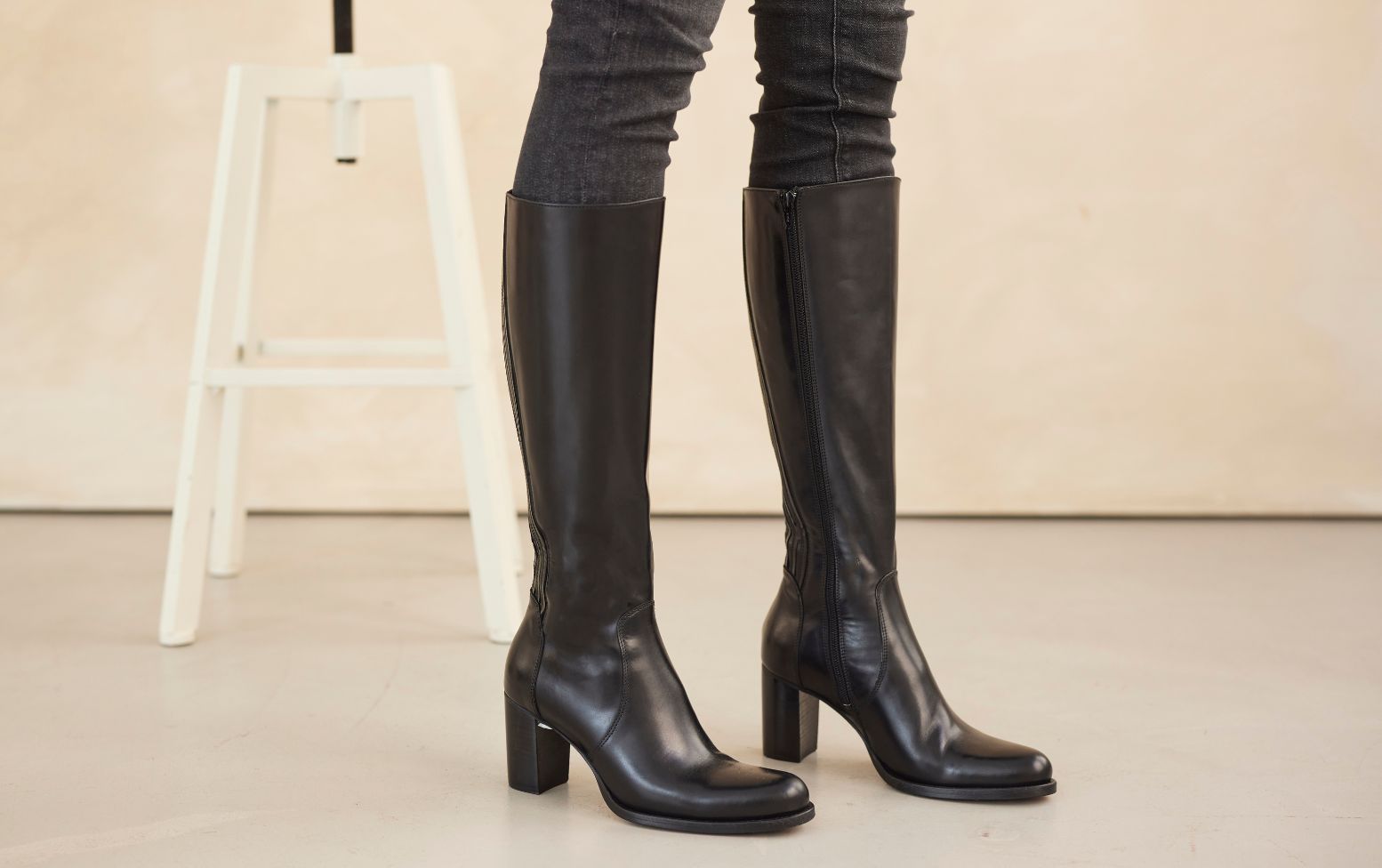 Bottes de femmes clearance en cuir