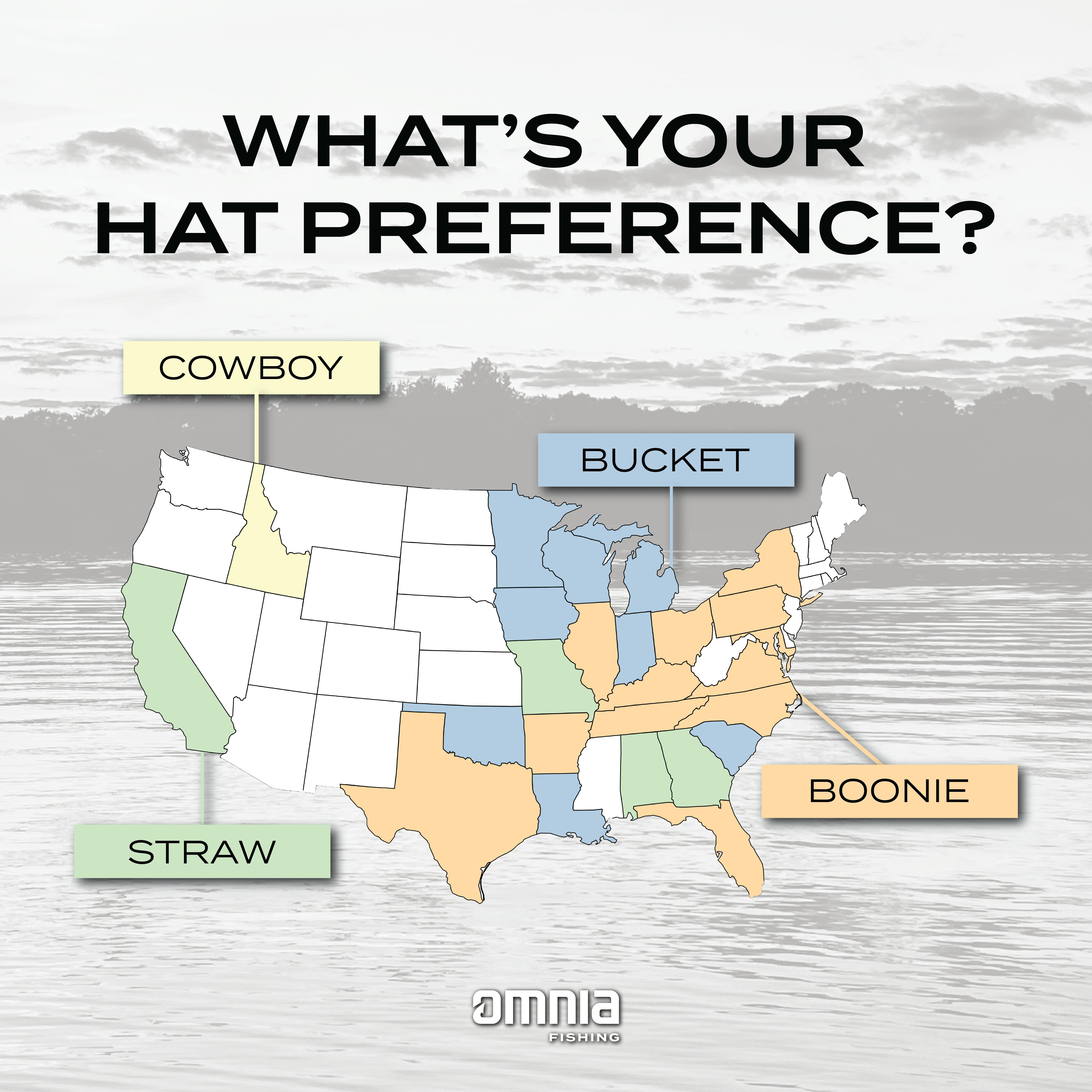 Omnia survey results showing regional preferences for hats