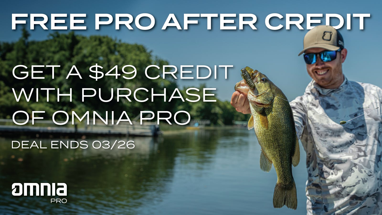 Sale announcement featuring $49 credit for joining Omnia PRO