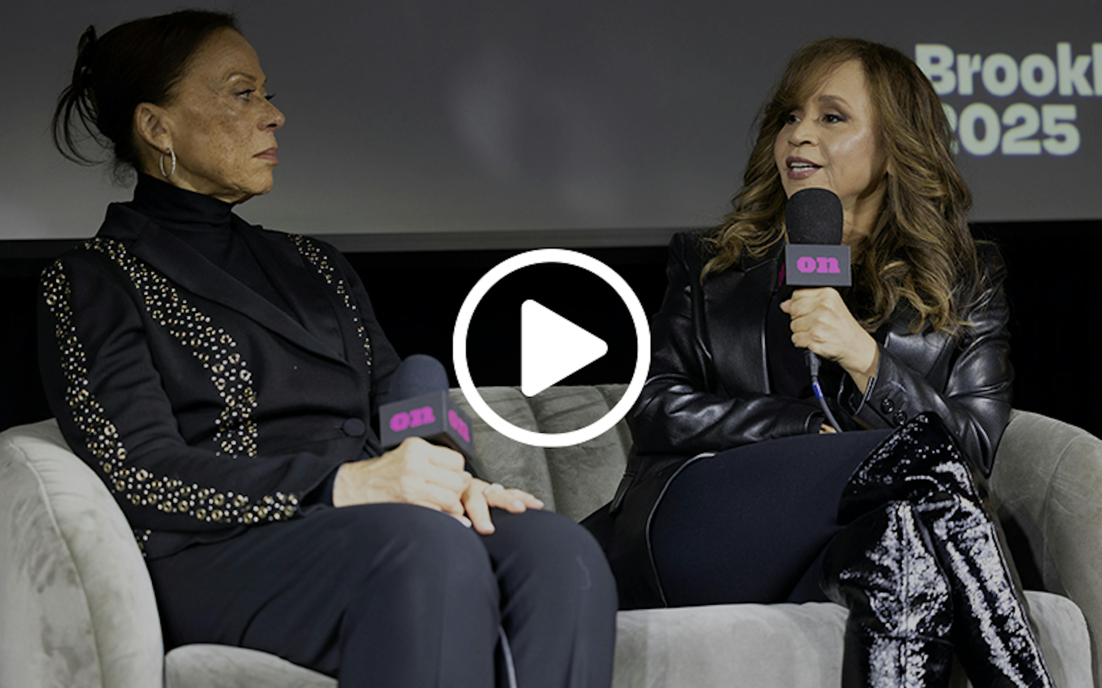 Lonnie Ali and Rosie Perez on stage at On Air Fest 2025.
