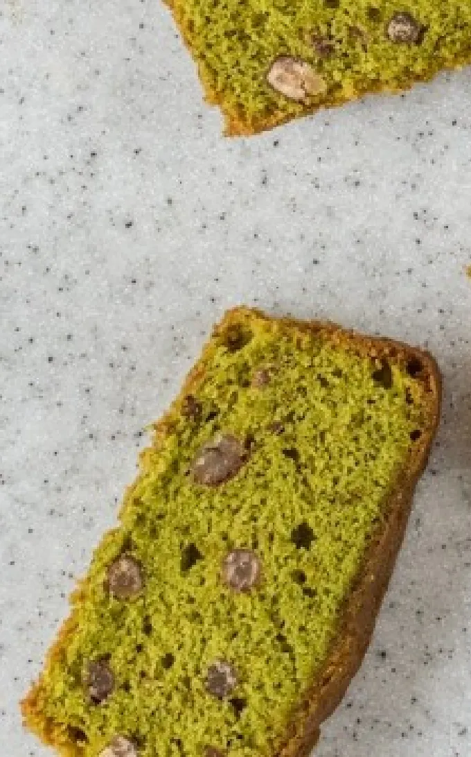 Cake antioxydant Thé Matcha Myrtilles