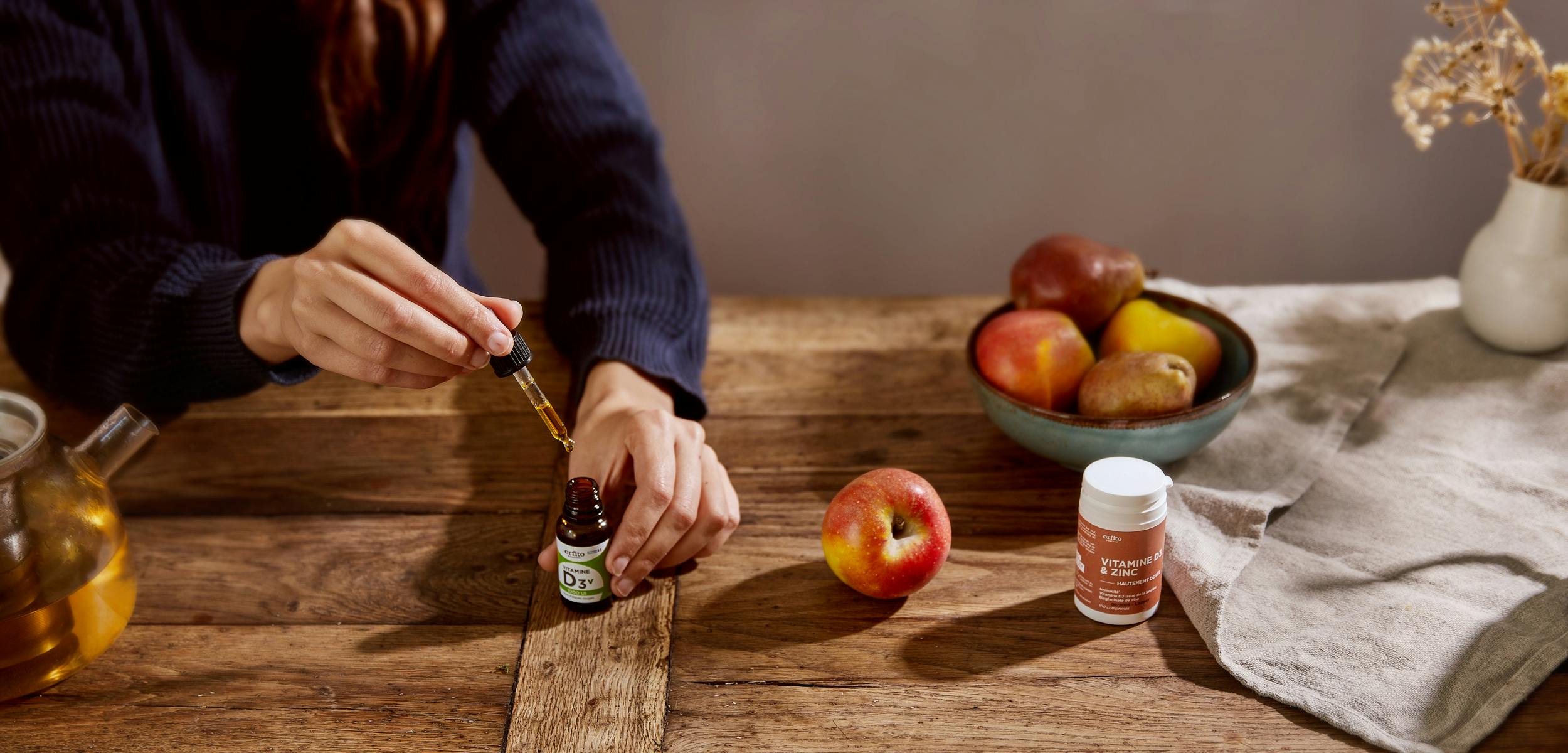 Les fortifiants : vitamine D et zinc