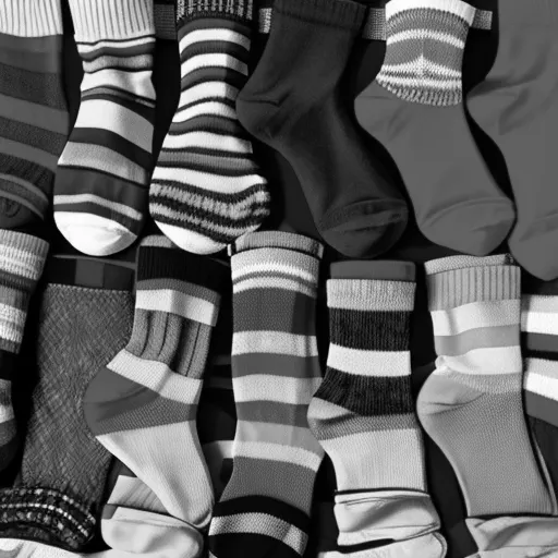 A range of brightly colored socks