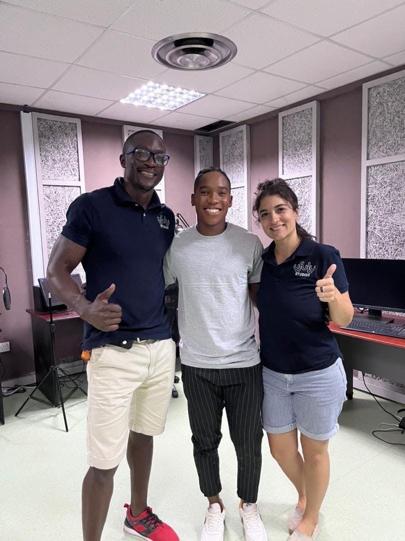 Anthony Kawimbe and Chloe George