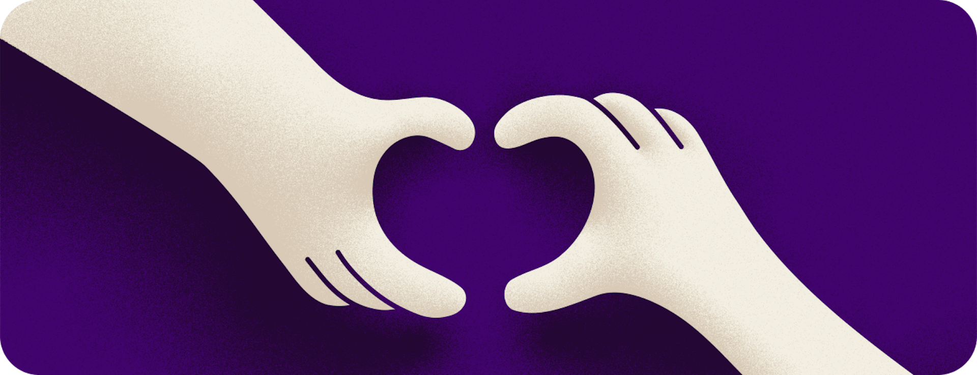 Hands heart diagonal