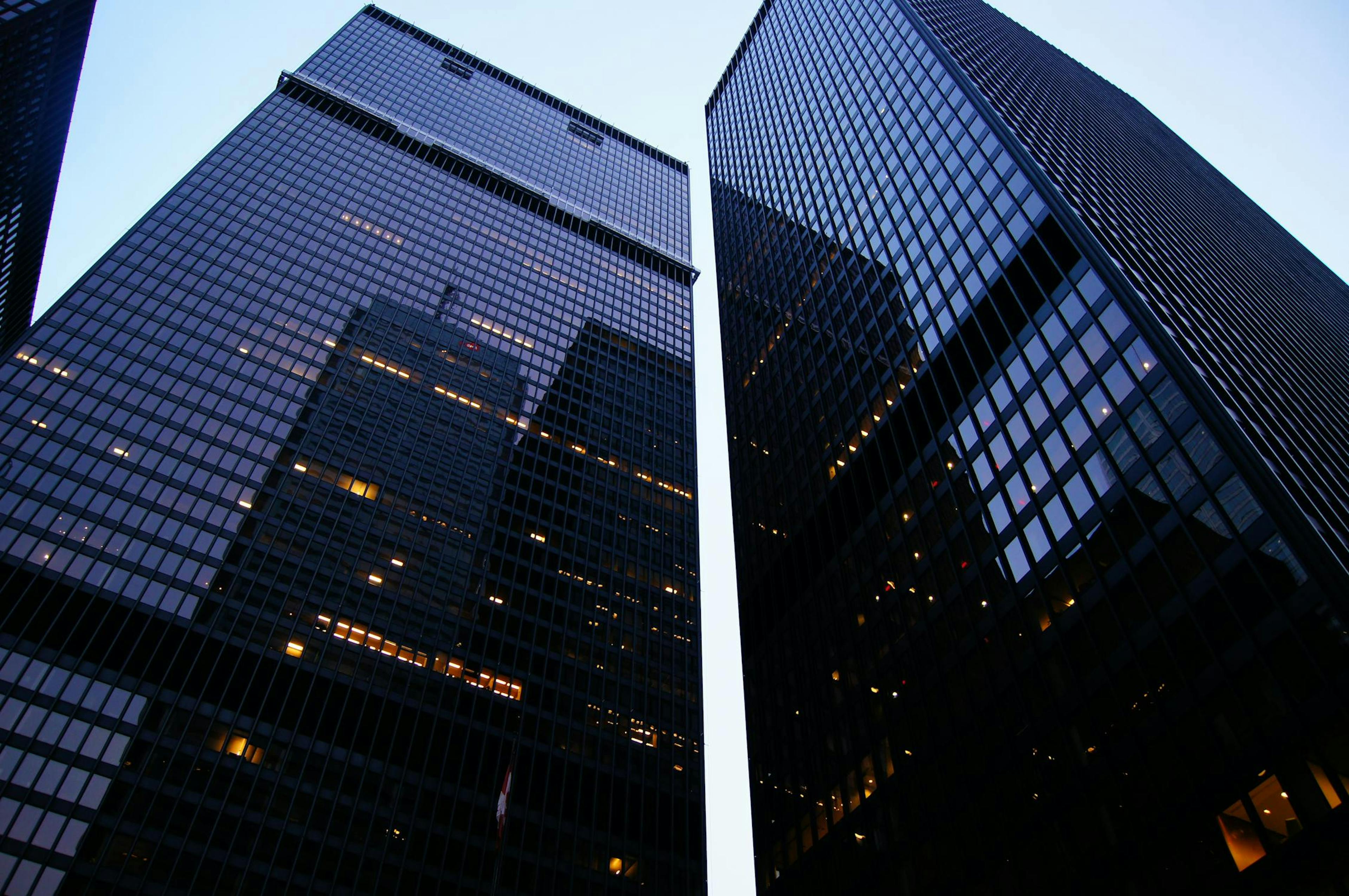 worm's eye view of a big architectural building