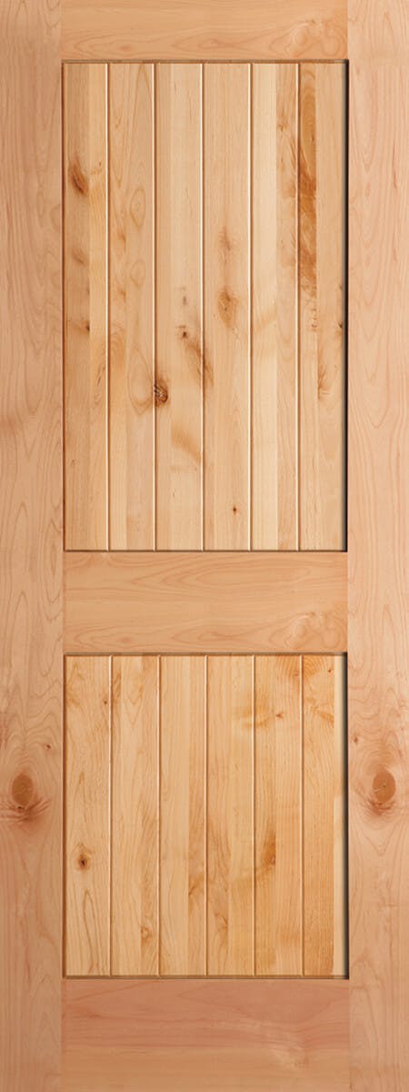 2-Panel V-Groove Knotty Alder