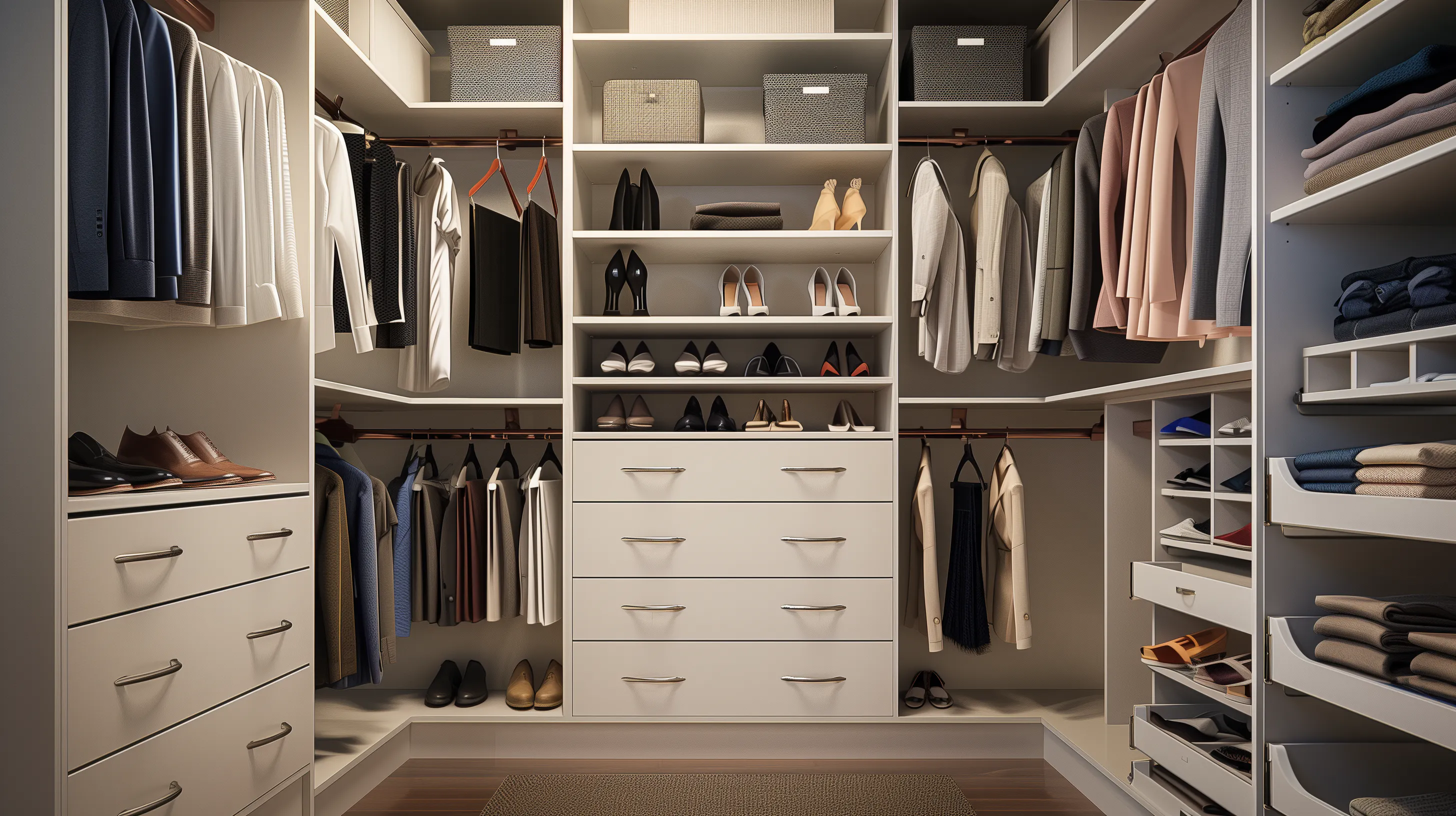 white closet organizer