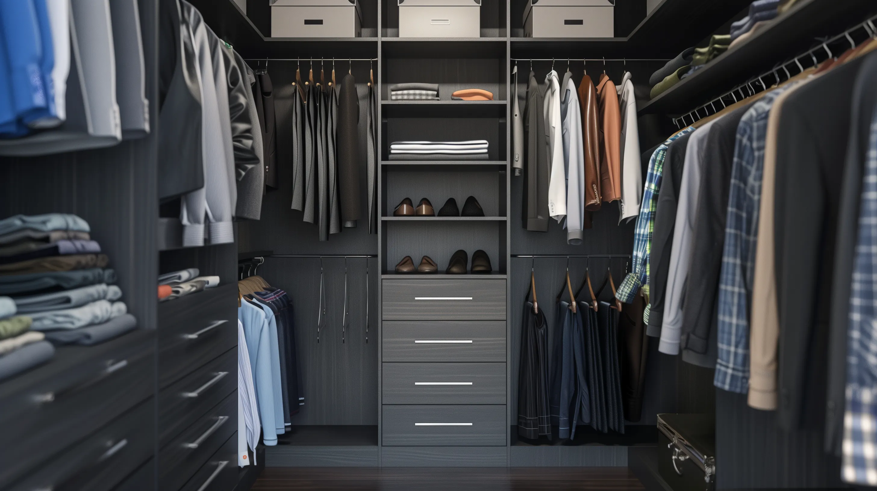 Ash grey closet organizer