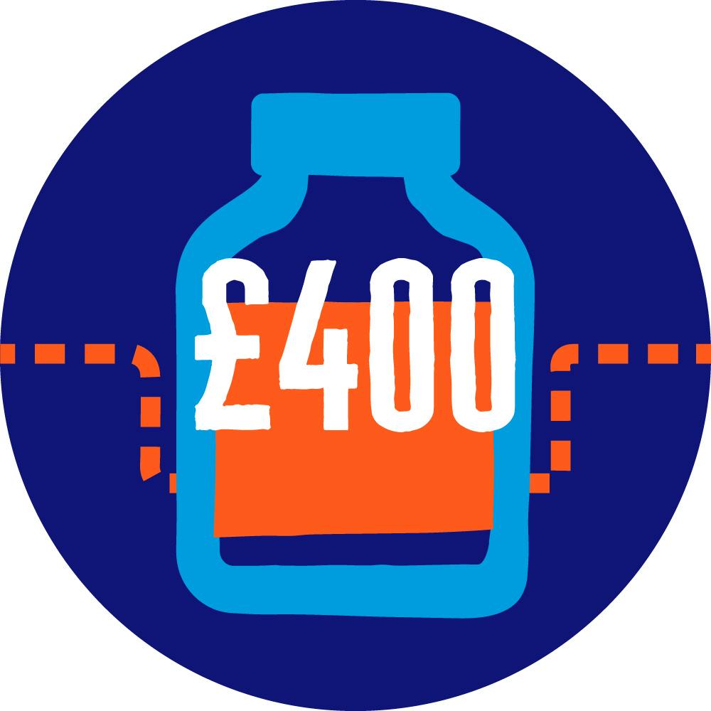 £400 badge