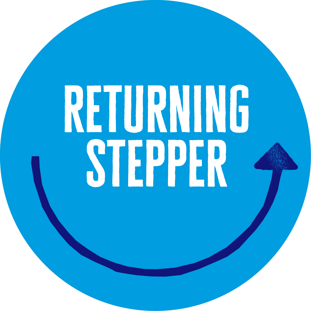 returning stepper badge 