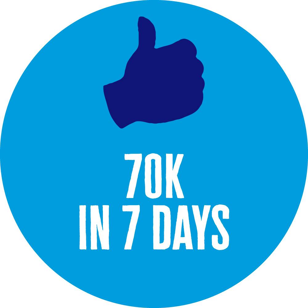 70k in 7 days badge 