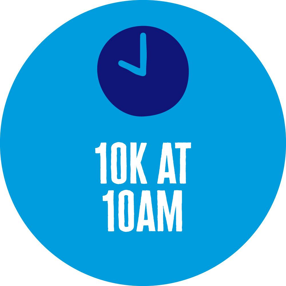 10 kilometres at 10am badge 