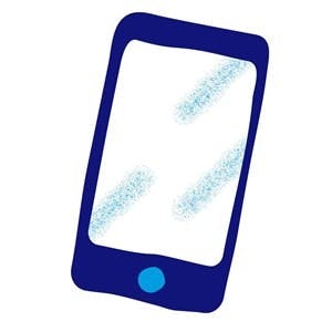 drawing of mobile phone 