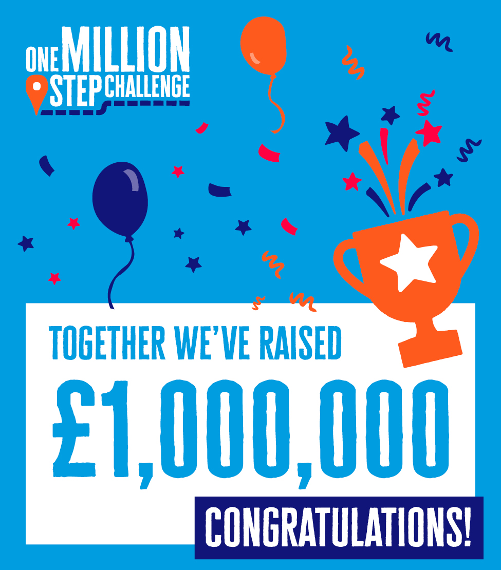 together we've raised one million pounds. congratulations 