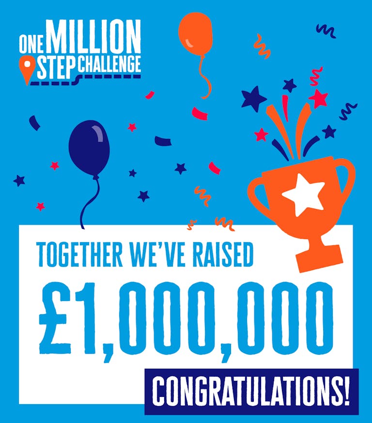 together we've raised one million pounds. congratulations
